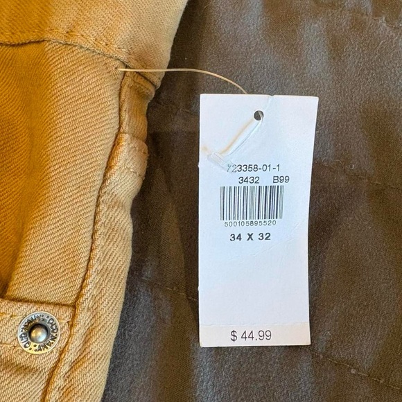 NWT Old Navy Men's Slim Straight Jeans -34x32 Mustard - Picture 3 of 6